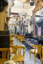 Interior of El Fishawi old cafe, at Mamluk Khan al-Khalili bazaar, Cairo, Egypt