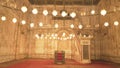 CAIRO, EGYPT- SEPTEMBER, 26, 2016: view of the interior front of the alabaster mosque in cairo Royalty Free Stock Photo