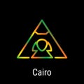 Cairo, Egypt Vector Line Icon
