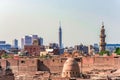 18/11/2018 Cairo, Egypt, view of the panorama of the roof of a dead city