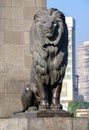 Cairo Kasr El Nile Lion Under Sunlight Royalty Free Stock Photo