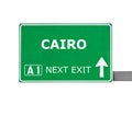 CAIRO road sign isolated on white Royalty Free Stock Photo