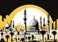 Cairo Travel Illustration, Egypt Tourism Concept, Western Europe Drawing Imitation, AI Generative Content