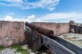 Inside view of the cannons of the fort of Morro de Sao Paulo