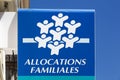 Caisse d`allocations familiales or CAF is the family branch of French social security Royalty Free Stock Photo