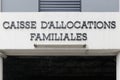 Caisse d`allocations familiales in France Royalty Free Stock Photo