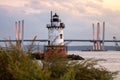 Caisson sparkplug style lighthouse