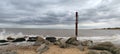 Caister sands beach rocky