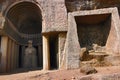 Caitya Cave 4/4a. FaÃ¯Â¿Â½ade Aurangabad Caves, Aurangabad, Maharashtra Royalty Free Stock Photo