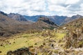 Cajas National Park on sunny day, Ecuador
