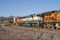 BNSF Train in the Mojave Desert California Royalty Free Stock Photo