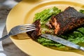 Cajun Blackened Salmon Steak