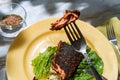 Cajun Blackened Salmon Steak