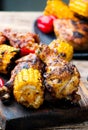 Cajun Chicken and Corn. Royalty Free Stock Photo