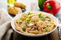 Cajun shrimp and sausage pasta