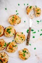 Cajun srimp toast..style hugge Royalty Free Stock Photo