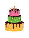 Big birthday cake Royalty Free Stock Photo