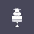 cake icon illustration Royalty Free Stock Photo