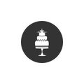 cake icon illustration Royalty Free Stock Photo