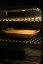 Cornbread or Cake in Oven Royalty Free Stock Photo