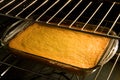 Corn Cake or Bread in Oven Royalty Free Stock Photo