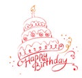 Cake ans Happy Birthday Royalty Free Stock Photo