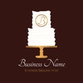 Cake Bakery Logo with Initial Letter