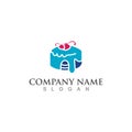 Cake and bakery sweet logo template design image concept bakery shop Royalty Free Stock Photo