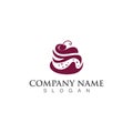 Cake and bakery sweet logo template design image concept bakery shop Royalty Free Stock Photo