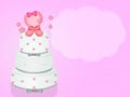 Cake for baptism for baby female