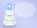 Cake for baptism for baby Royalty Free Stock Photo