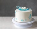 cake for the baptism of a child. little baby chocolate cake decor