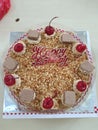 Cake bday bolu nougat with rum