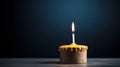cake birthday candle dark background In Royalty Free Stock Photo