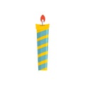 Cake birthday candle icon flat isolated vector Royalty Free Stock Photo