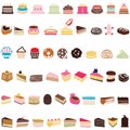 Cake birthday icon set on a white background Royalty Free Stock Photo