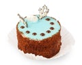 Cake with blue cream