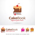 Cake Book Logo Template Design Vector