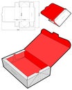 Cake Box Internal measurement 16.5x 11+ 5cm and Die-cut Pattern.