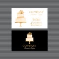 Cake Business Card Design with Black and White Side