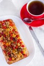 Cake with candied fruits and nuts Royalty Free Stock Photo