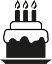 Cake with candles icon