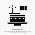 Cake, Celebrate, Day, Festival, Patrick solid Glyph Icon vector