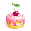 Cake with cherry Royalty Free Stock Photo