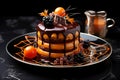 Cake with chocolate for Halloween Royalty Free Stock Photo