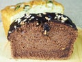 Cake cocolate and vanila sweet desert for international food