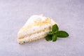 Cake with coconut and mint for a restaurant menu1 Royalty Free Stock Photo
