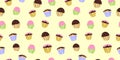 Cake Color Fun Seamless Pattern vector on soft background. Illustrator Eps. 10