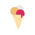 Cake cone Line Style vector icon which can easily modify or edit