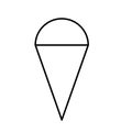 Cake cone Vector icon which can easily modify or edit